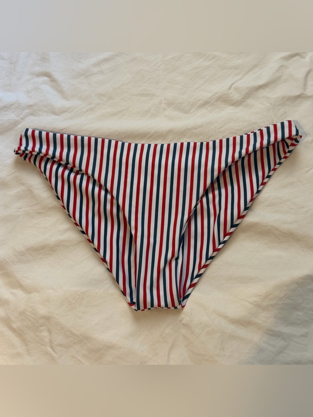Red white & blue striped bikini bottoms